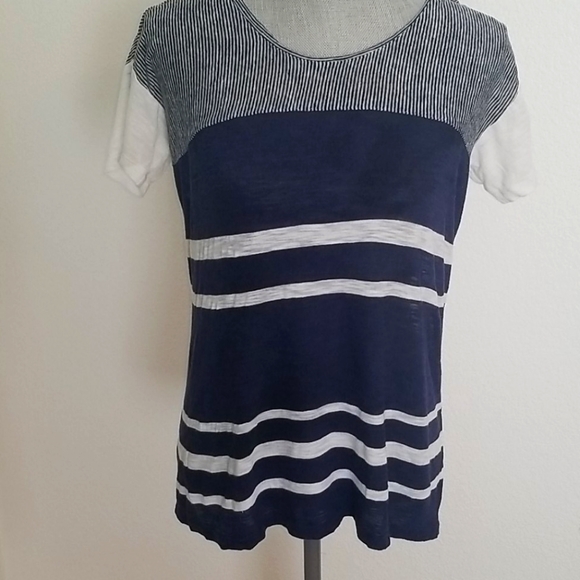 Club Monoco Draped Back Linen top, size small - Picture 2 of 4